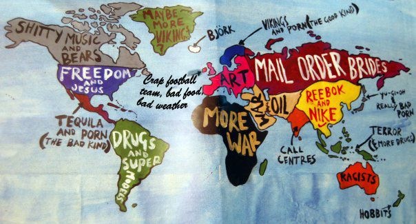 World Map With Labels. A useful world map