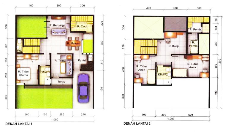  Denah  Rumah  Sederhana  Ukuran 6x9  gambar rumah  minimalis  