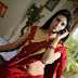 Actress Surabhi Hot Navel Photos In Red Saree Hot Photos