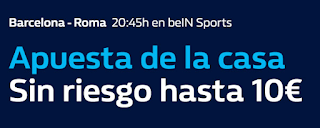 william hill Promoción 10€ Barcelona vs Roma 4 abril