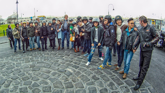 The Group Photo session with their Harley Davidson Riders