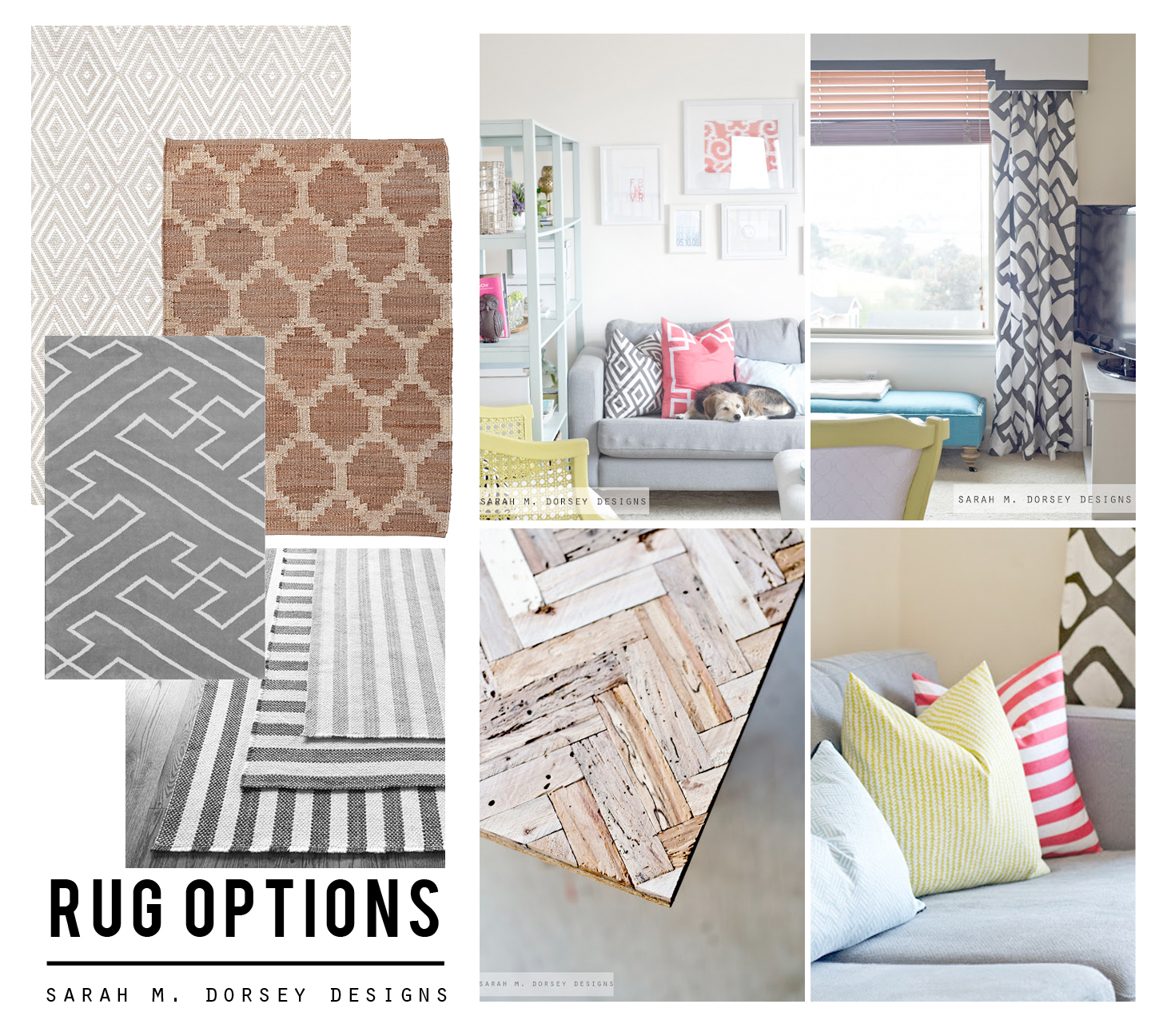 sarah m. dorsey designs: DIY Rug Ideas for the Living Room