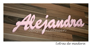 letras de madera infantiles para pared Alejandra babydelicatessen