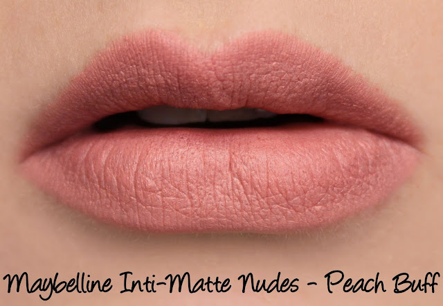 Maybelline Colorsensational Inti-Matte Nudes - Peach Buff Lipstick Swatches & Review