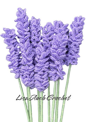 Lavender crochet, lavender flower crochet pattern