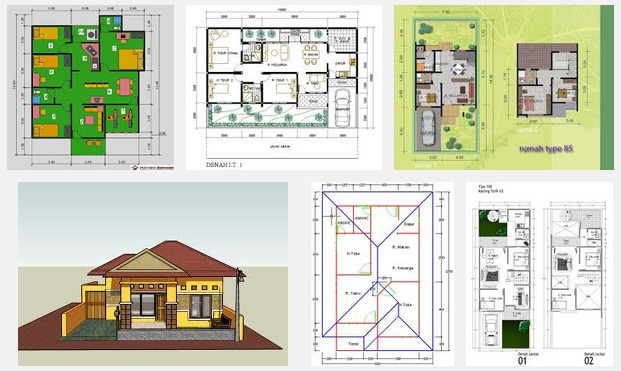  Denah  Rumah  Sederhana 3  Kamar  Tidur Desain Rumah  