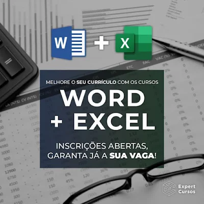 Cursos de Word e Excel 2 Cursos Livres Pela Compra de 1