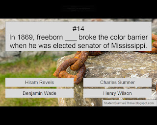 In 1869, freeborn ___ broke the color barrier when he was elected senator of Mississippi. Answer choices include: Hiram Revels,  Charles Sumner, Benjamin Wade, Henry Wilson