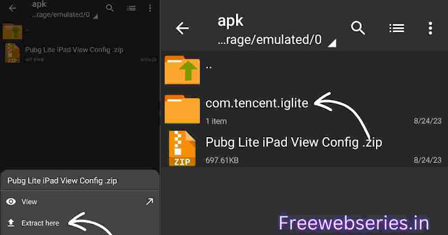Zarchiver app and pubg lite ipad View Config