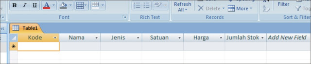 Mengimport data table dari Microsoft excel ke  Microsoft access 