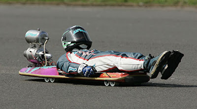 Joel King on his jet-powered skateboard