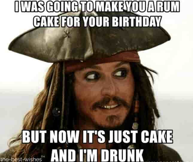 funny jack sparrow happy birthday memes pictures