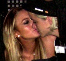 Lindsay Lohan and Samantha Ronson kissing in Cannes