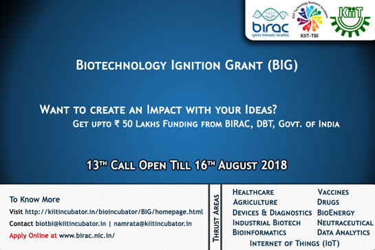 Have Ideas? Biotechnology Ignition Grant for Biotech Innovators and Entrepreneurs | Grant-in-aid of up to 50 Lakhs