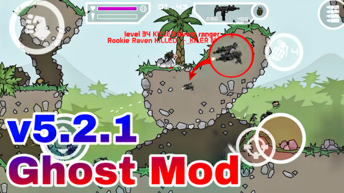  Mini Militia v5.2.1 Ghost Mod (Invisible + Wall Hack + Vibrating Leg) | Mini Militia Mod Apk