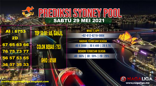 PREDIKSI SYDNEY  SABTU 29 MEI 2021