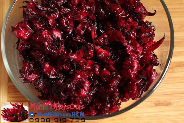 Mứt hibiscus (mứt hoa hồng ,atisô đỏ ,...) 100% từ thiên nhiên.