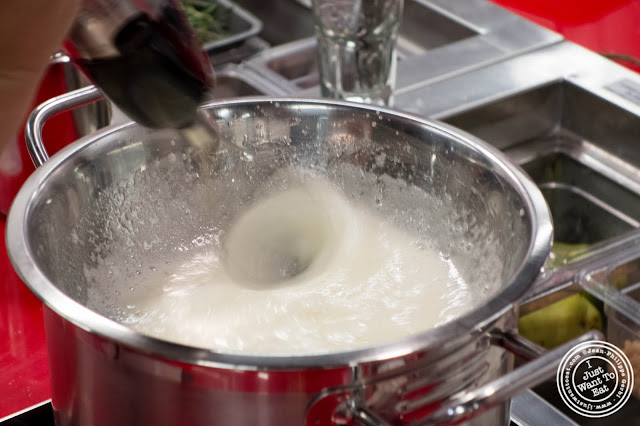 image of marshmallow fluff for S'mores shooters at Cook & Go Culinary Studio in Chelsea, NYC, New York