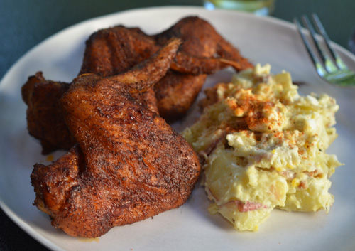 Crispylicious Knoxville style dry rubbed wings on the big green egg