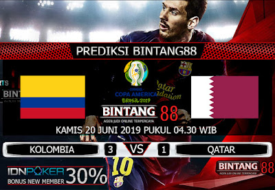 PREDIKSI KOLOMBIA VS QATAR 20 JUNI 2019