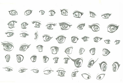 Anime eyes drawings