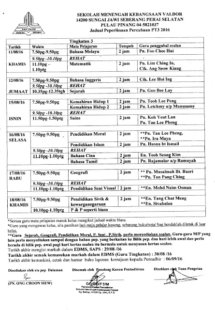 BLOG RASMI SEKOLAH MENENGAH KEBANGSAAN VALDOR: JADUAL ...