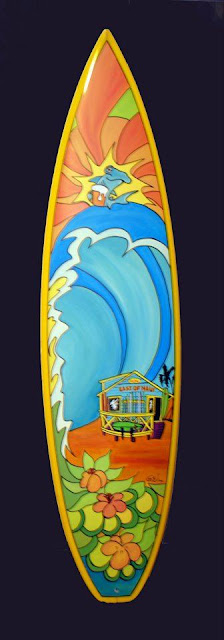 gel clemmer surf art surfboard art surf painting original painting