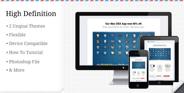 High Definition E-mail Template - Email Templates Marketing