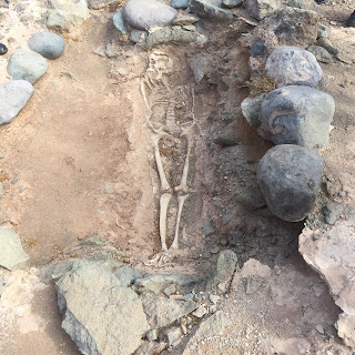 A shallow grave on an archaeological site, Gran Canaria