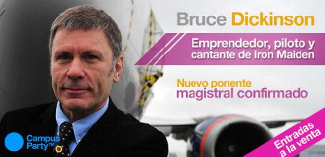 Bruce Dickinson confirmado na Campus Party Colômbia