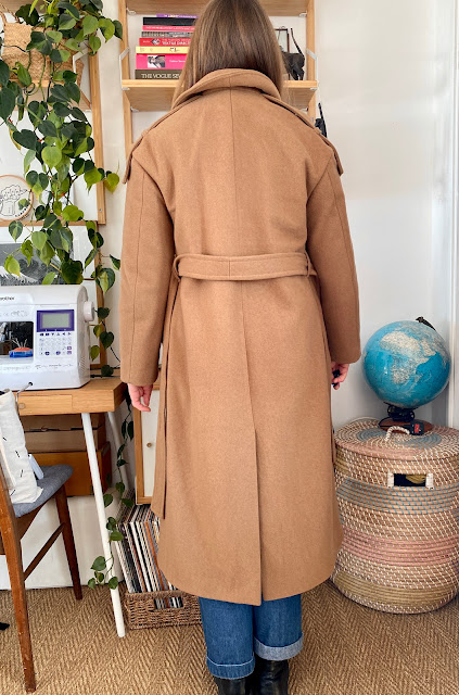 Diary of a Chain Stitcher: Bella Loves Patterns Traveller Coat in Camel Wool Blend Melton from The Fabric Store
