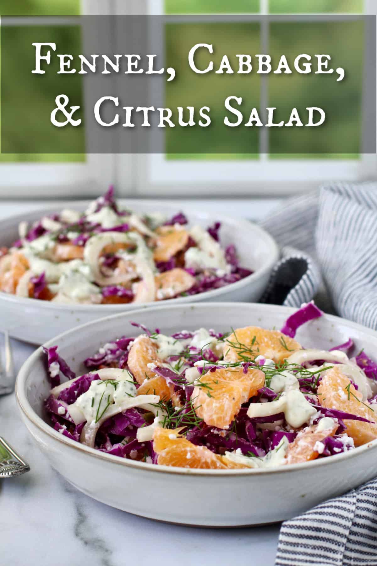 Fennel, Red Cabbage, Goat Cheese, & Citrus Salad