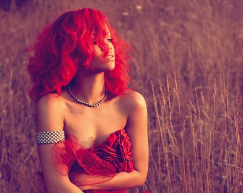 rihanna hair colour red. bright red hair color that