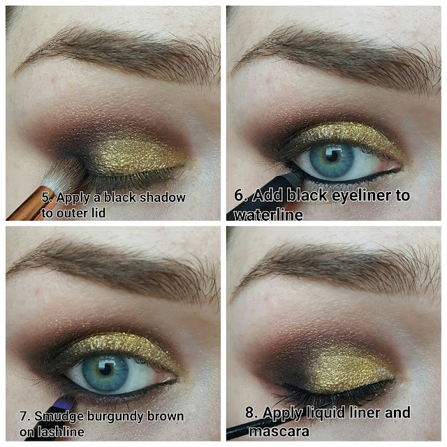 BLACK AND GOLD EYESHADOW