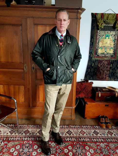 Waxed Cotton 'Ryder' Jacket from Curzon Classics - modeling jacket