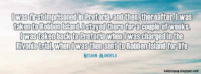 I was first imprisoned in Pretoria, and then, thereafter, I was taken to Robben Island. I stayed there for a couple of weeks. I was taken back to Pretoria when I was charged in the Rivonia trial, when I was then sent to Robben Island for life