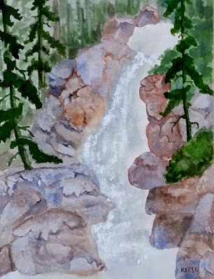 Watercolor Waterfall