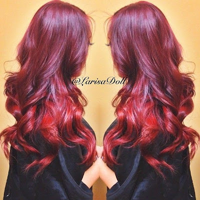 Vibrant red hair colour