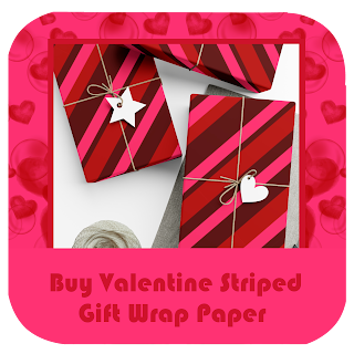 buy valentine striped gift wrap paper