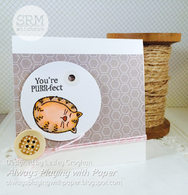 SRM Stickers Blog - Kitty Cards by Lesley - #cards #minicards #cardset #janesdoodles #acatslife #cats #kitties #twine