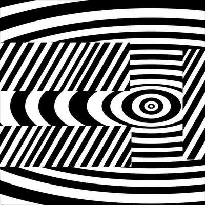 casino optical illusion of a psychedelic number 3