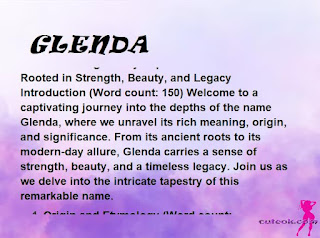 meaning of the name "GLENDA"