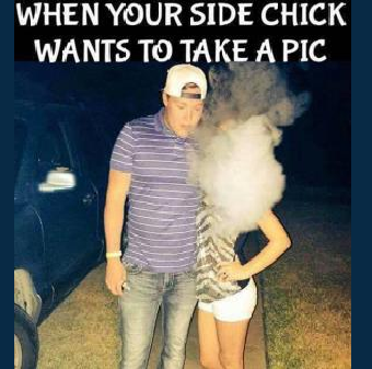 side bitch wants to take a pic meme