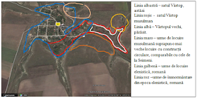 Vârtop. Locuire și urme de locuire. Hartă modificată personal.