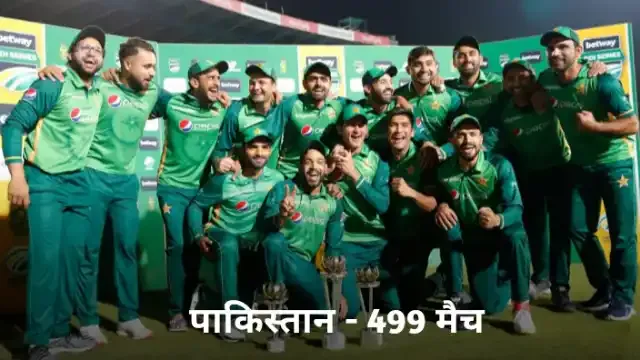 sabse jyada one day match jitne wali team