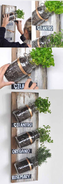 Even if you don't have a backyard or a spacious kitchen, you can have an herb garden using mason jars