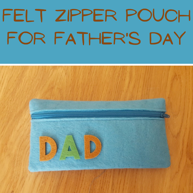 Felt zipper pouch for Father's Day