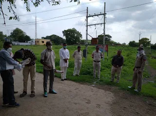 जिला के पुलिस कप्तान के निर्देशानुसार करवाया झकनावदा चौकी क्षेत्र का सीमांकन