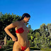 Kourtney Kardashian in a thong bikini photos.