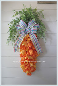 Carrot Tulip Wreath-DIY-Spring-Easter-Home Decor-Farmhouse Style-Cottage Style-From My Front Porch To Yours